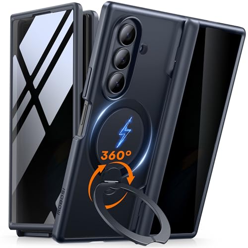 MOBOSI for Z Fold 7 P[X ]\ȃOX^h&vCoV[XN[veN^[t MagsafeΉ 18tB[g MILO[hی CϏՌXP[X Samsung Galaxy Z Fold7p }bgubN