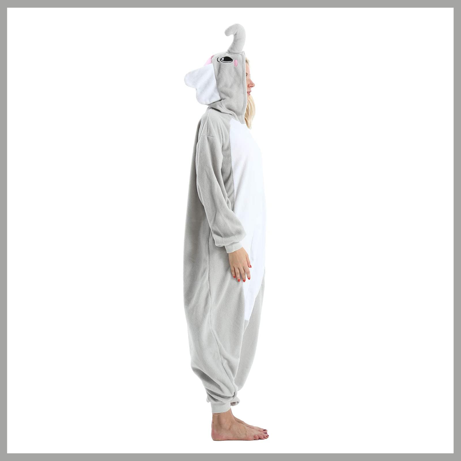 Hstyle Unisexe Adulte Onesie Anime Kigurumi Costume Cosplay Animaux Pyjama À Capuche Vêtements De Nuit