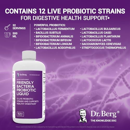 image for Dr. Berg Nutritionals Dr. Berg's Friendly Probiotic Liquid Supplement 