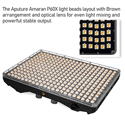 Aputure Amaran P60X Videoleuchte Panel-Leuchte, 60W 3200K~6500K, CRI 95+ TLCI 96+, 5070lux @ 1m, 4 Lichteffekte… – Bild 4