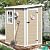 CDCASA 5x4 FT Storage Shed, Waterproof Resin Outdoor Storage Shed with Floor & Window & Lockable Door, Tool Shed for Garden Patio, Backyard,Lawn, All Weather Use, Light Brown