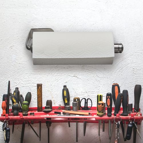 Kamenstein Perfect Tear Patented Wall Mount Paper Towel Holder, 14-Inch, Silver, Rounded Finial - Image 10