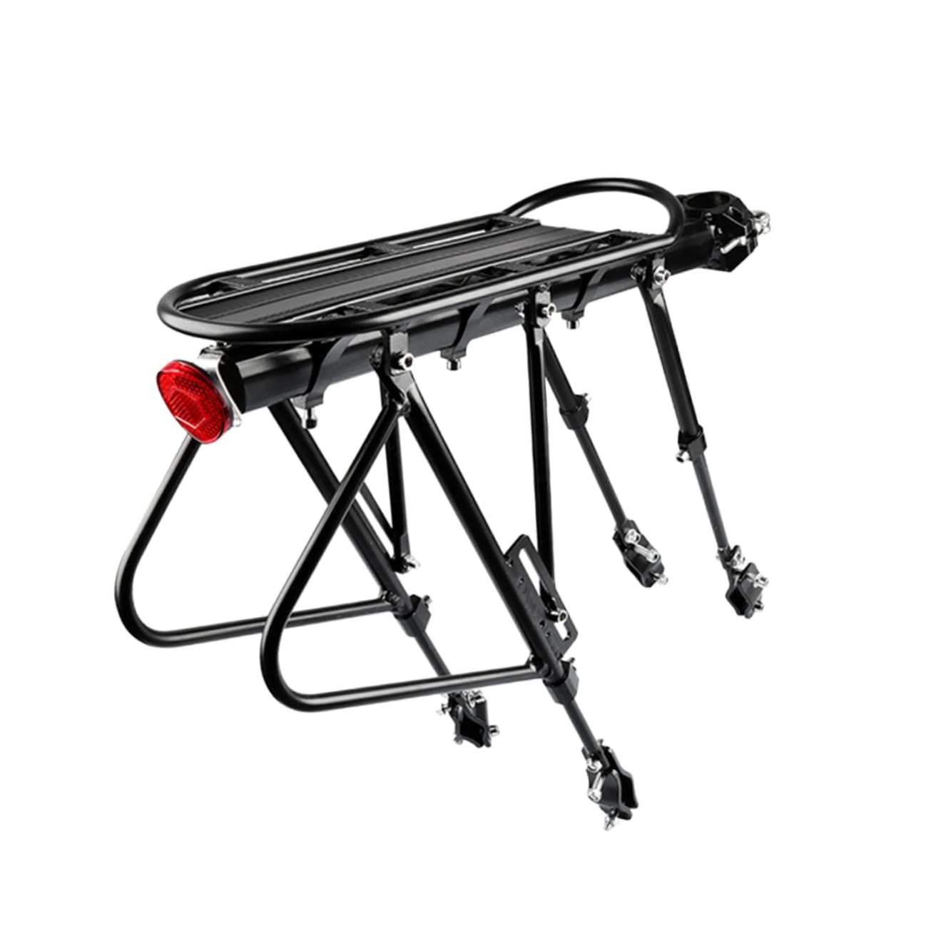 KESYOO Bike Carrier Rack Aluminum Alloy for Road Lightweight Portable Rear Pannier Luggage Carrier (Black)