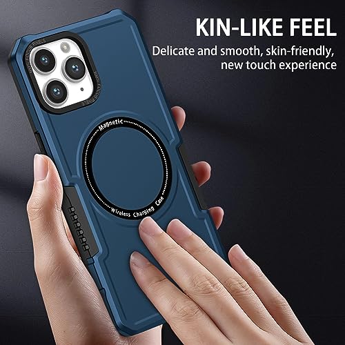 Coque antichoc iPhone 11 Pro MagSafe fine avec finition mate bleue