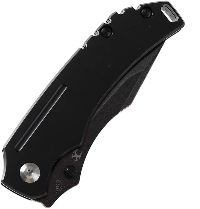 KANSEPT Pelican EDC S35VN 7in Folding Pocket Knives with 3.0in Tanto Blade and Black Coating Titanium Handle for Outdoor, Tactical, Survival and Hunting K1018A2