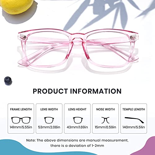 Image of Cyxus Computer Glasses Blue Light Blocking for Women Men Gaming Eyewear Reduce Eyestrain (8082T26, Crystal Purple)