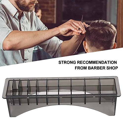 Rectangular Plastic Guide Comb Storage Box, Universal 10 Grid Base For Electric Hair Clipper Limit Comb Hair Tools Supplies Storage Organizer Guide Comb Storage Case Container Box For Barbershop Use #TOP2