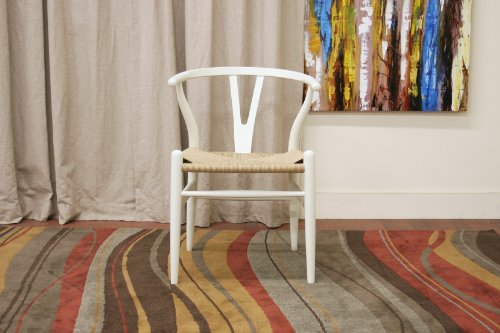 Baxton Studio Wood Wishbone Y Chair, Ivory #TOP1