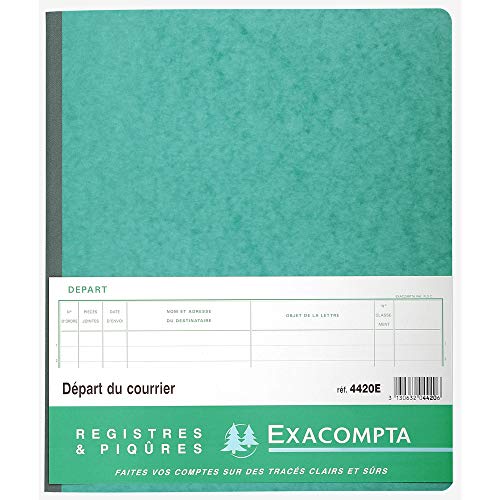 Piqure 32/27 Exacompta carnet départ du courrier pour éviter la perte des plis postaux