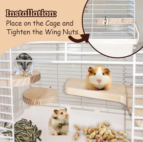 Acessórios para gaiola de chinchila, acessórios para hamster, brinquedos de chinchila, plataforma de