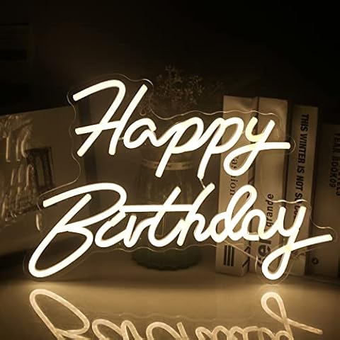 SIGNSHIP Happy Birthday Neon Sign LED Light Cover