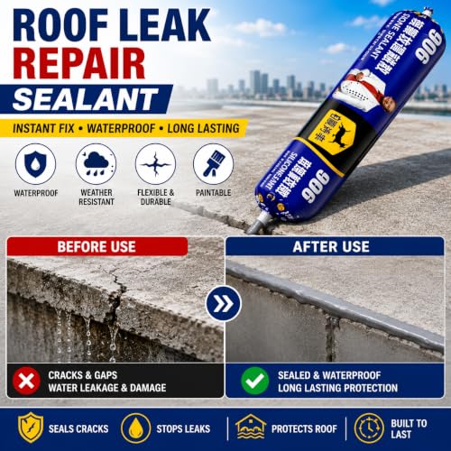 Image of Waterproof Silicone Sealant Adhesive for Roof & Leakage Repair | Weather Resistant |Waterproof Silicone Sealant for Roof,Concrete, Metal, Steel, Aluminum, Tiles & Water Tank (750gm)