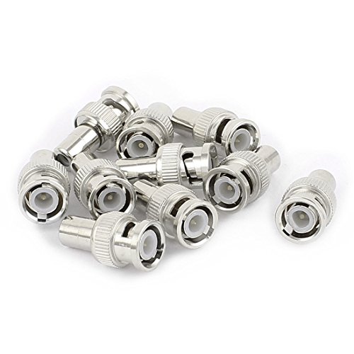 Conector BNC macho a RCA hembra x10 piezas miniatura 1