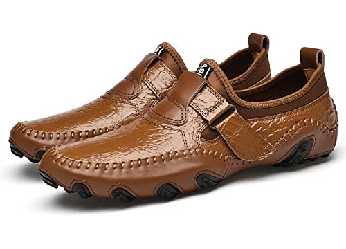 Men Casual Leather Loafers Shoes Fashionable Moccasin Flats Boat Shoes2