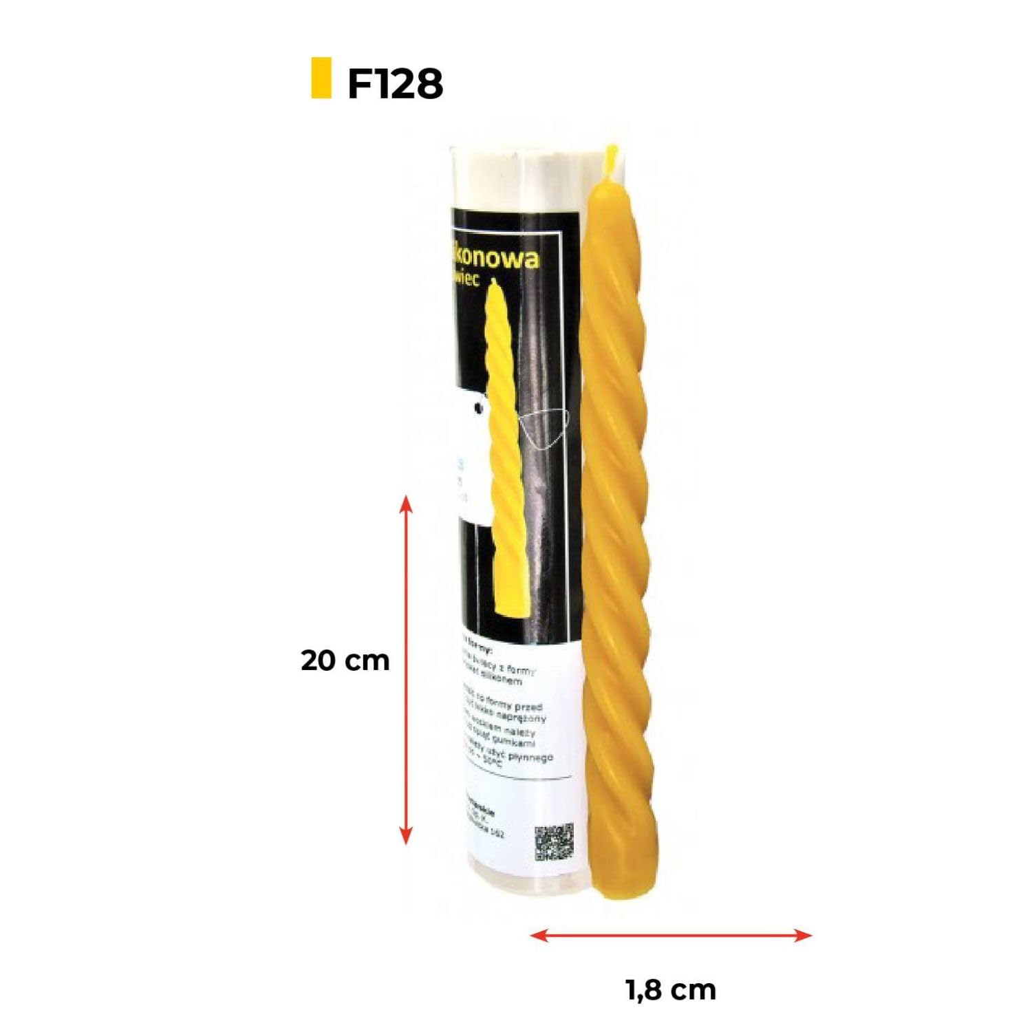 LYSON Kerzengießform Silikonform Gedrehte Kerze (20 cm) für Bienenenwachskerzen Giessform zur Kerzenherstellung Bienenwachskerzen gießen Geschenkidee wiederverwendbar