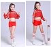 5pcs Girls Modern Jazz Hip Hop Dance Costume Stage Performance Outfit