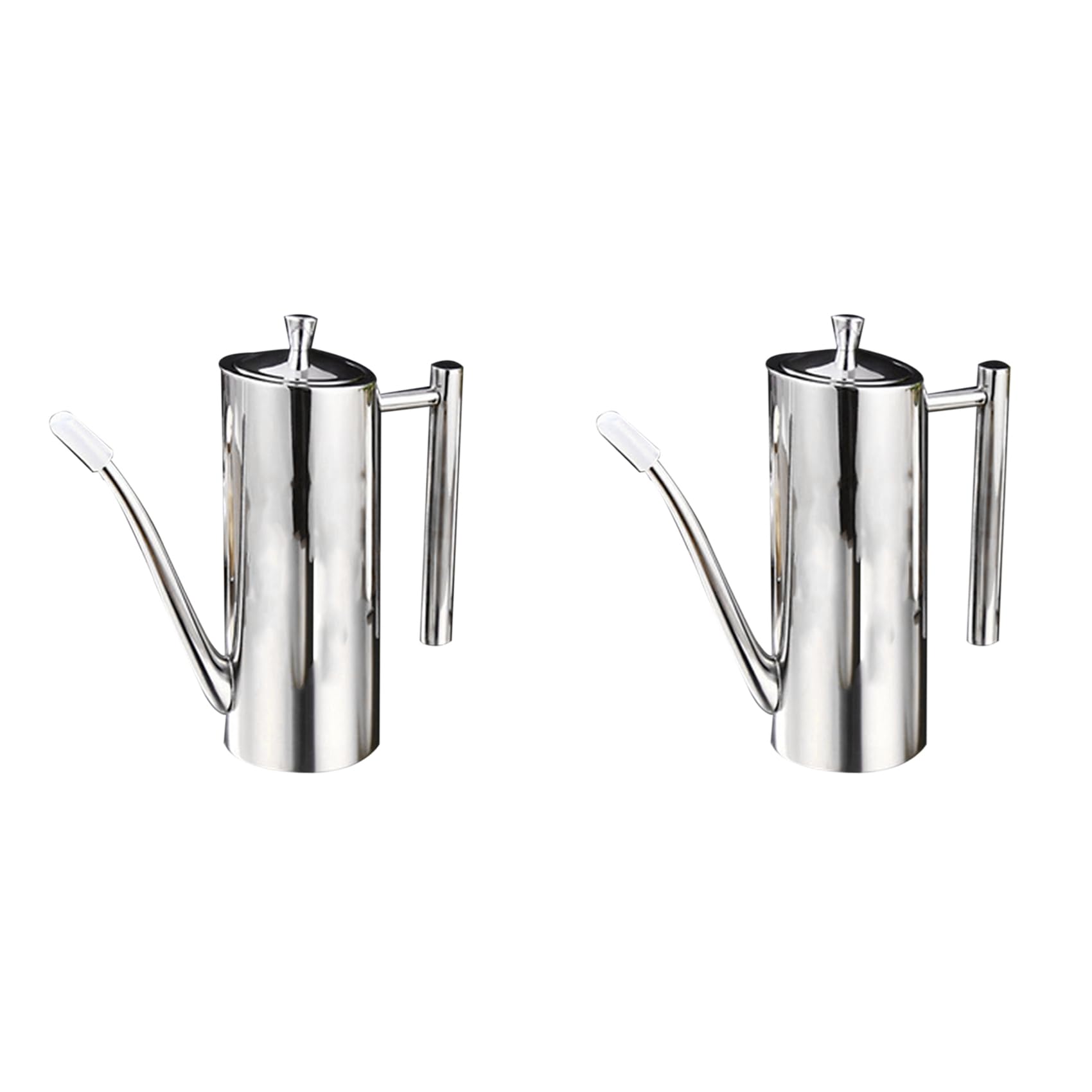 Hndhbfgrt 2X 700Ml Stainless Steel Olive Oil Bottle Vinegar Dispenser Sauce Vinegar Batcher Can Pots Oil Container