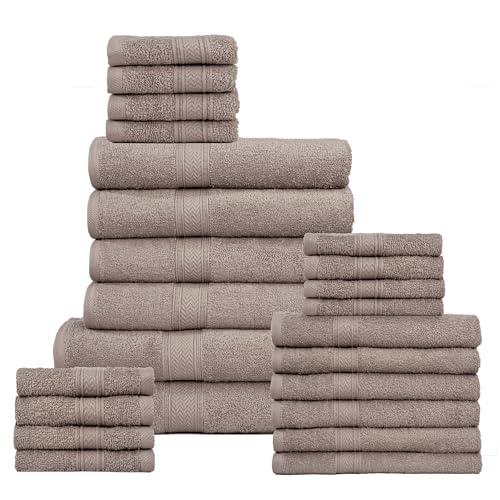 HILLFAIR 24 Piece Bath Towels Set