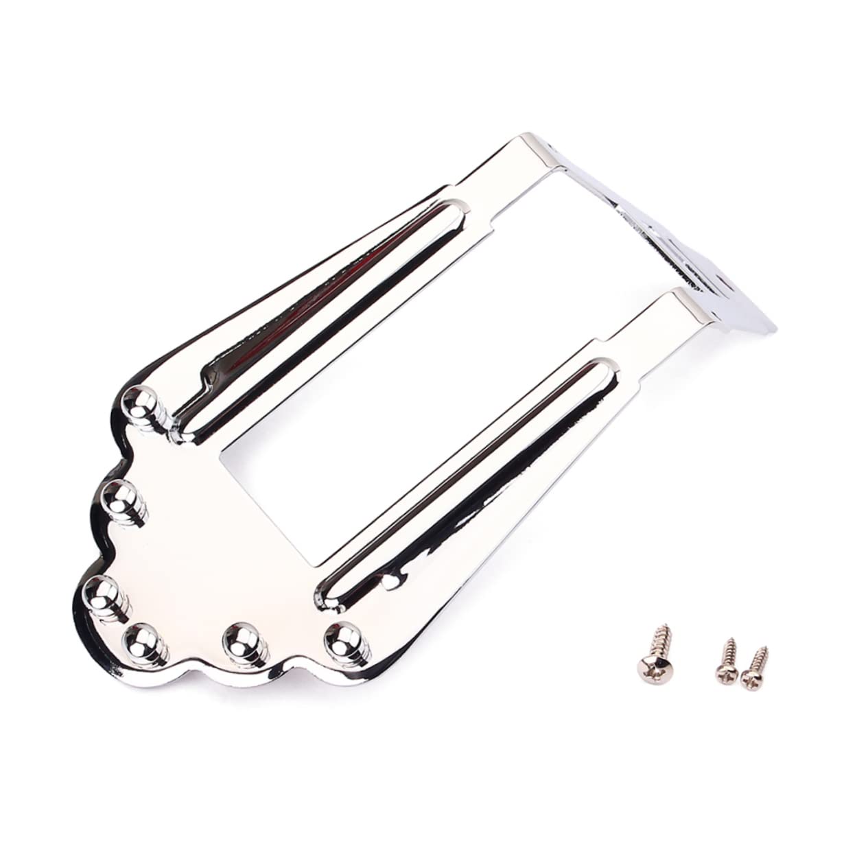 Toddmomy 6-string Electric Guitar Bridge Tailpiece Replacement Ga419 Vintage Jazz Guitar Bridge with Mounting Screws