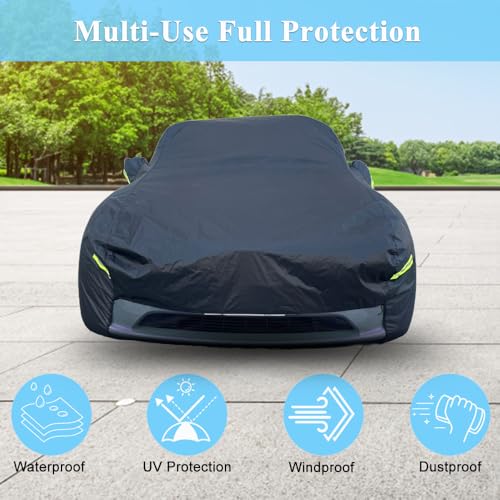 Image of Car Cover for Tesla Model Y Waterproof Outdoor Cover | Custom Fit, All Weather Protection, Charge Port Opening, Door Zipper Design, Windproof, UV Protection