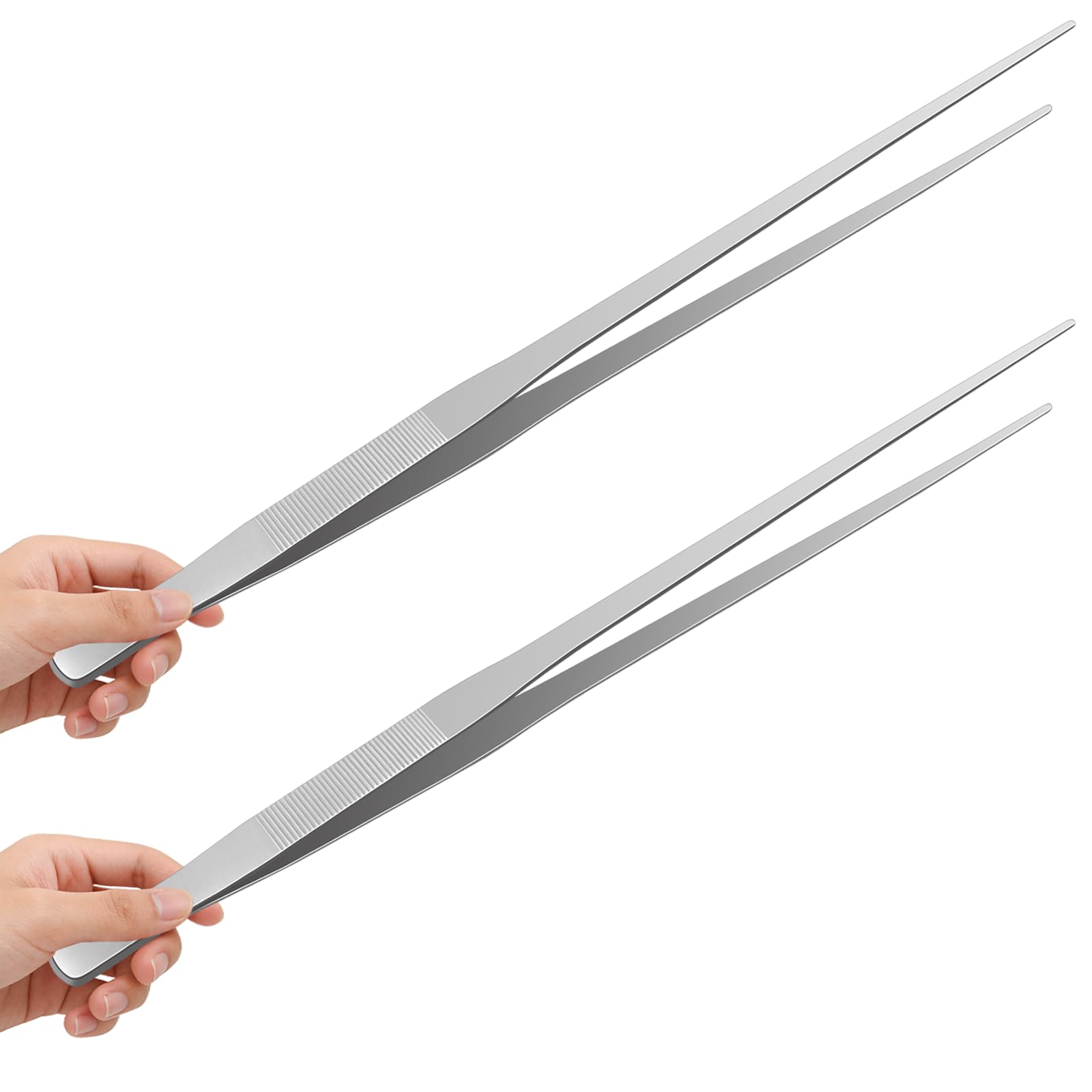 KIBBEH Aquarium Tweezers, 2Pcs, 48cm Extra Long, Straight