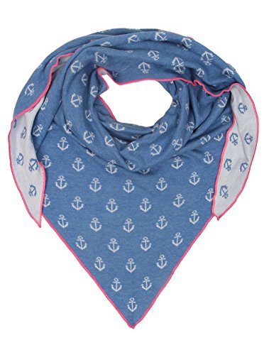 Zwillingsherz Dreieckstuch mit Baumwolle - Hochwertiger Schal mit Anker...