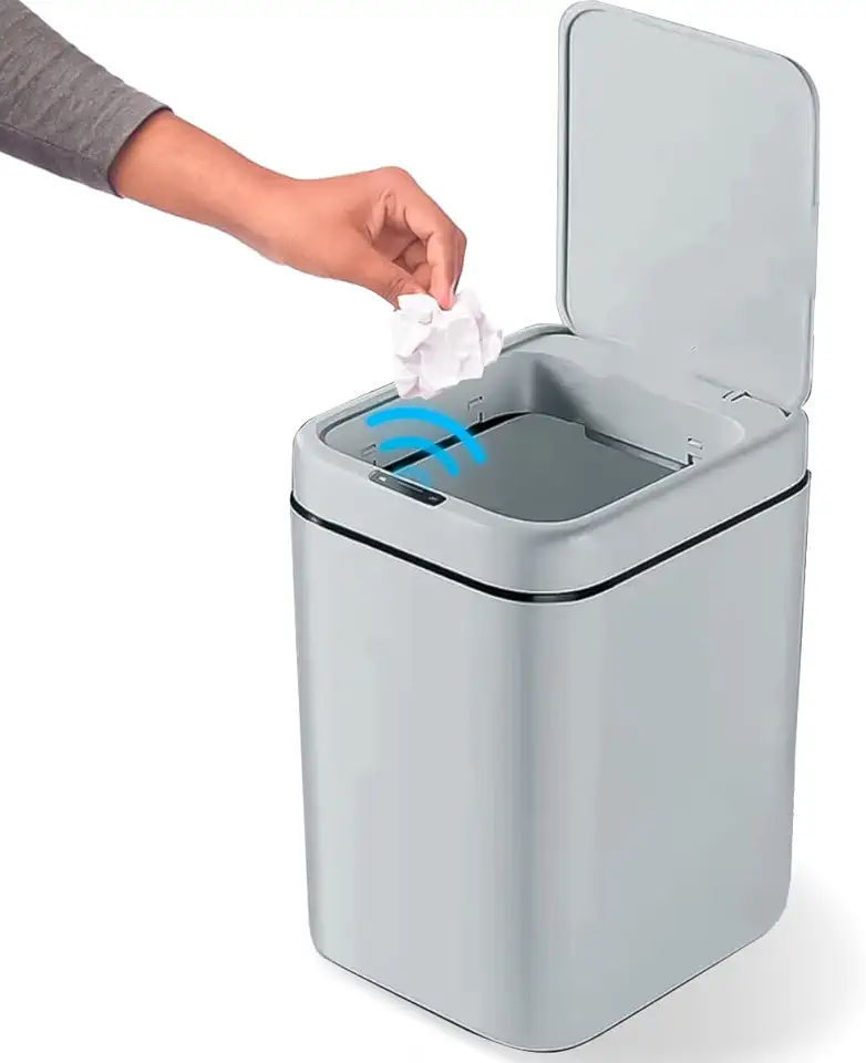 Lixeira Inteligente 20 L Sensor Automático Banheiro Cozinha Escritório