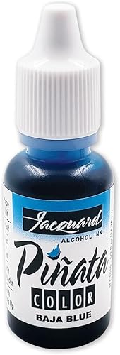 Jacquard Tinta de alcohol de piñata - Baja Blue - Tinta profesional y versátil que produce resultados saturados de color y sin ácidos - 12 onza