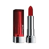 Color Sensational Lipstick, Lip Makeup, Matte Finish, Hydrating Lipstick, Nude, Pink, Red, Plum Lip Color, Siren In Scarlet, 0.15 oz; (Packaging May Vary)