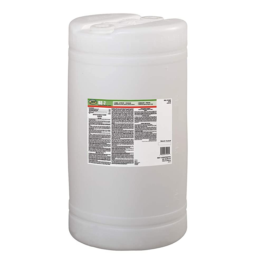 Zep DZ-7 Neutral Disinfectant Cleaner - 20 Gallon (1 Unit) 752049 - Phosphate-Free Formulation Designed to Provide Effective Cleaning, Deodorizing,