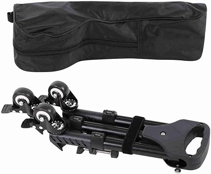 Estink Tripod Pulley Base, VX-600 Aluminium Alloy Foldable Tripod Dolly 3 Wheels Stand Pulley Base Universal Camera Tripod for Photo and Video Cameras Photography, Tripods for Cameras