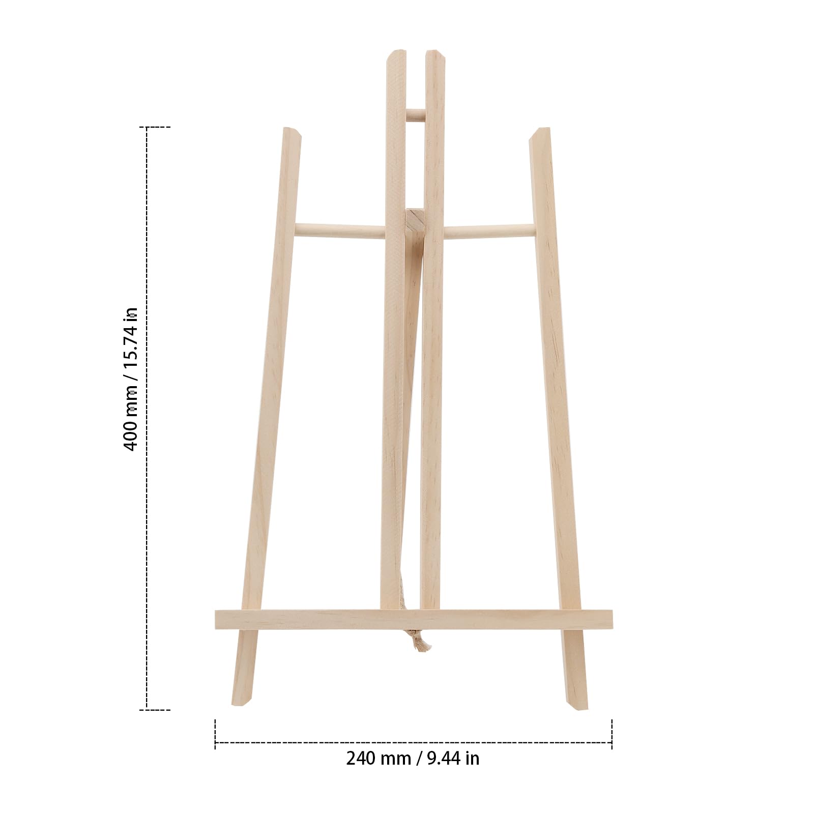 Lot de 6 chevalets en bois de 40 cm, chevalet de table de 40 cm, chevalet d'artiste en bois pour peintures, affichage de photos