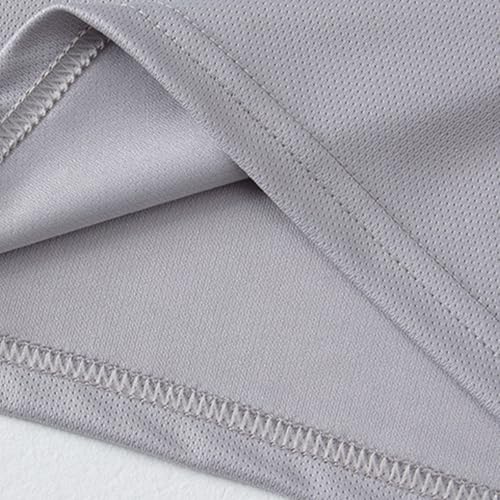 Boys Running Tracksuits Basketball Football Quick Dry Suit 2 Piece Mesh Sports T-shirts And Shorts Set Gray 5-6 Years3