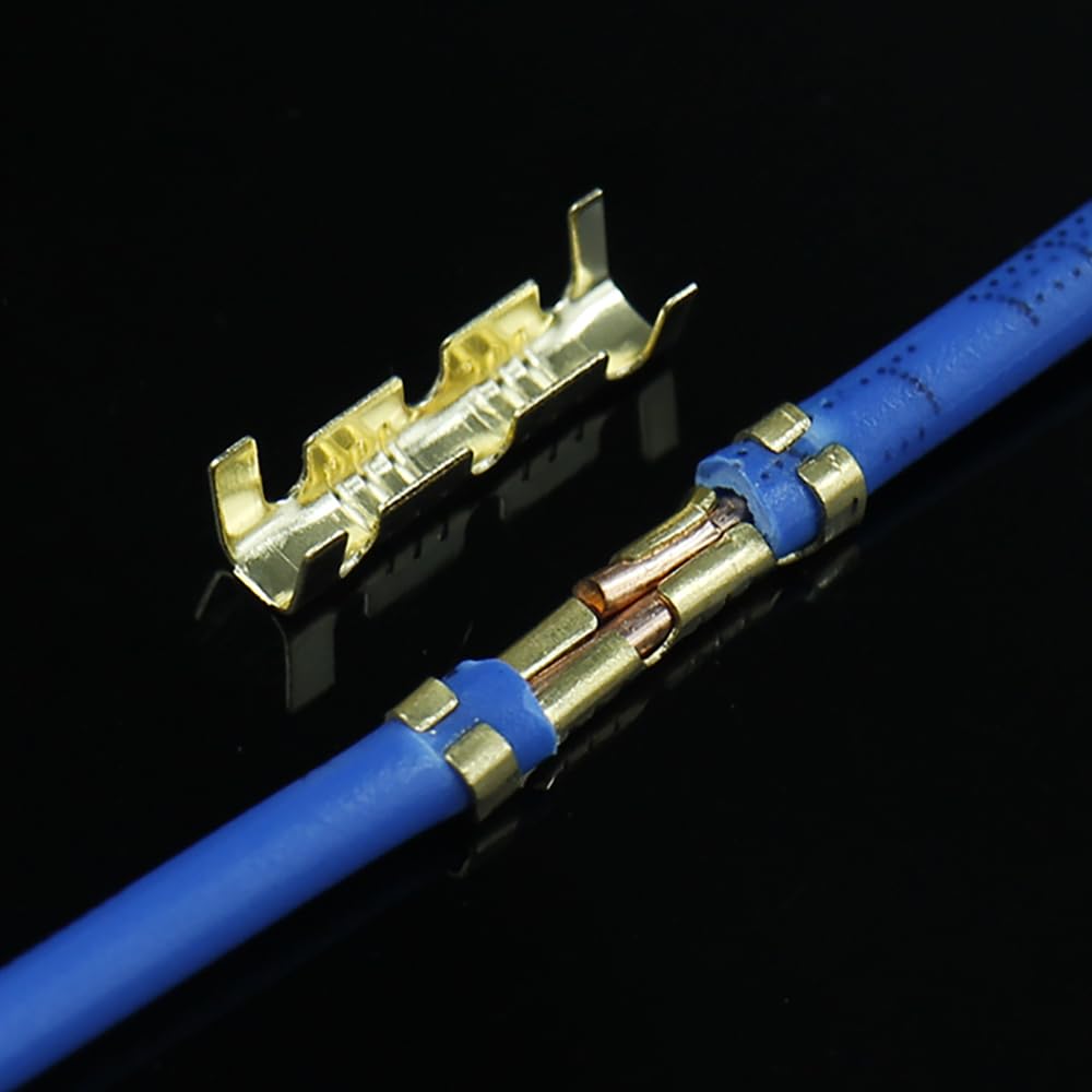 930PCS Insulated Female Male Spade Crimp Terminals Cable Lug Wire Connector Non-Insulated for DIY Assortment Kit HS-03BC - (Color: 930PCS with HS-03BC)