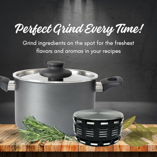 4 Inch herb grinder / 3 layer spice grinder - (9 COLOR OPTIONS) - easily grind your herbs at home with its custom grip design. Black Grinder is Aluminum Alloy (Black, 4 Inches) (NO Screen Catcher)