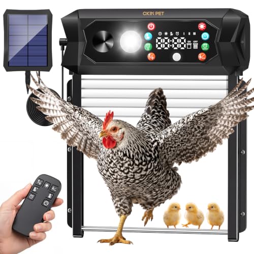 Image of Automatic Chicken Coop Door Solar Powered, Large 9.45 inchX10.24 inch Opening