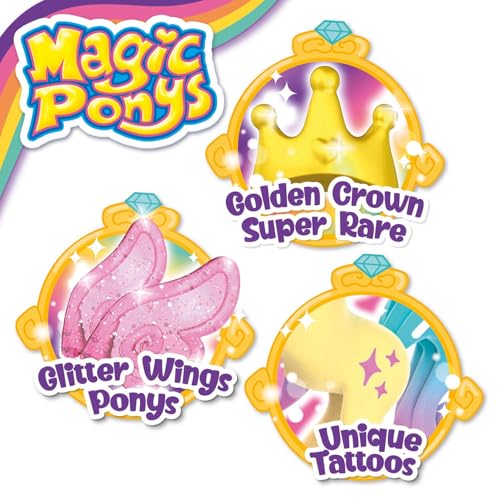 Craze Magic PONYS | Wunderschöne Ponys Spielzeug zu Sammeln, 18 Verschiedene Ponys Figuren zum Sammeln - Pferde Mädchen Geschenk und Jungen