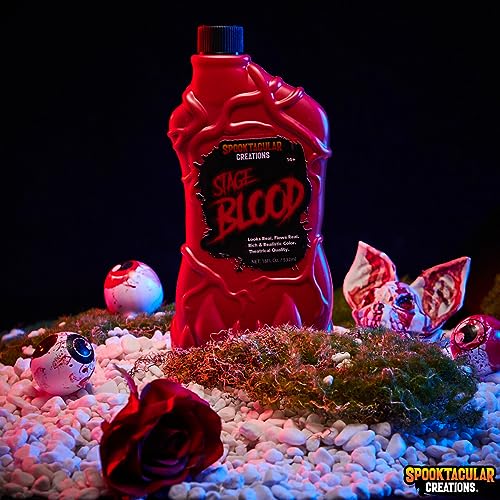 Spooktacular Creations 540ml Fake Halloween Vampirblutflasche, Kunstblut, Bühnenblut für Halloweenkostüme, Zombie… – Ansicht 5