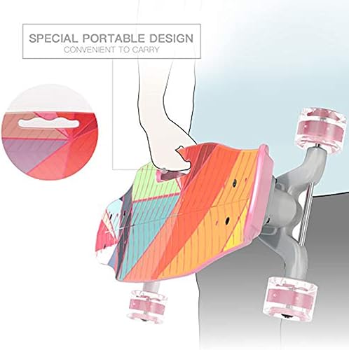 Miniatura 4 de Mini patineta Cruiser, mini patineta de plástico de 23.2 pulgadas para niños, jóvenes, principiantes, niños y niñas, con cubierta flexible y ruedas