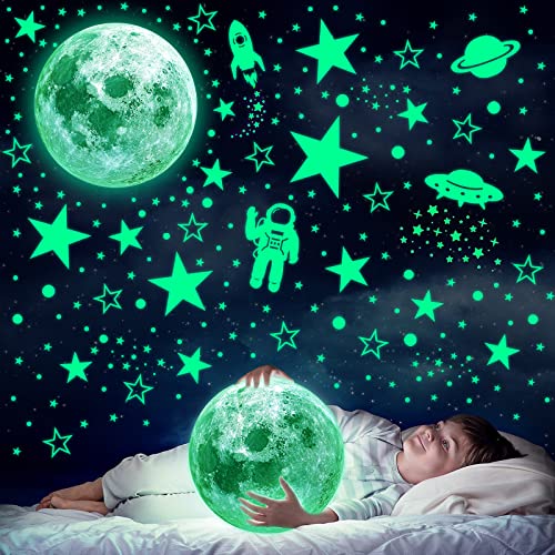 Etoiles Phosphorescentes Plafond,1160 Pièces Lumineuses Système Solaire Planètes Lune Et Etoile Phosphorescente Autocollants Lumineux Stickers Muraux Enfants Cover