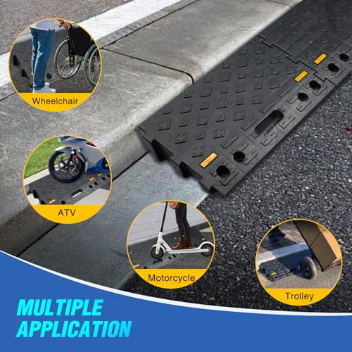 Rampas portátiles de plástico Nilight para bordillo, 2 unidades miniatura 3