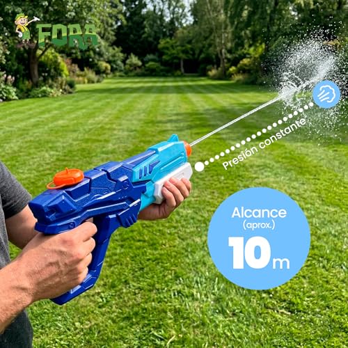 Miniatura 5 de Fora Pistola De Agua Para Niños - Depósito Con Capacidad 600 Ml, 10 M Largo Alcance, Diseño Ligero Y Resistente Pp, Juego Exterior Verano, Para Niños Y Adultos - Color Azul 1