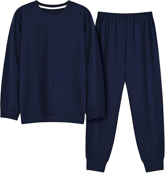 Amazon パジャマ メンズ モダール 長袖 ルームウェア ゆったり スウェット 上下セット 柔らかい 吸汗 通気 肌に優しい 寝間着 部屋着 春夏秋冬用 ネイビー Xxl パジャマ 通販