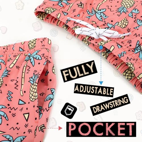 BRISIRA Toddler Boys Swim Trunks Swimsuit Boys Bathing Suit Compression Boxer Brief Liner Anti-Chafe Little Kids Baby 12m-5t3