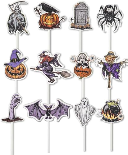 Bake Choice 400pcs Halloween Cupcake Cases with 12 pcs Toppers, Bottom Diameter 3.5cm, Mini Size,Perfect for Halloween Parties, School Events and Family Baking - Image 6