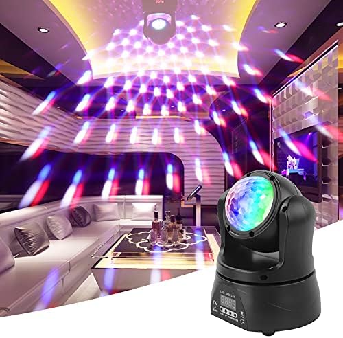 Moving Head Stage Light, 30W LED Party Light Double Sided Stage Lighting DJ Lights by DMX512 Sound Activated Control for Disco Club Live Show Bar Wedding Halloween Christmas1