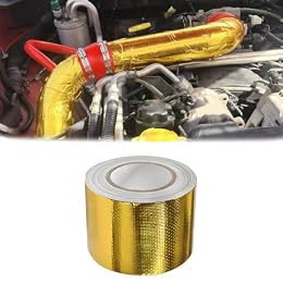 KPFILEH 2" x 32.8 Feet Gold Adhesive Heat Shield Reflective Tape, 10M