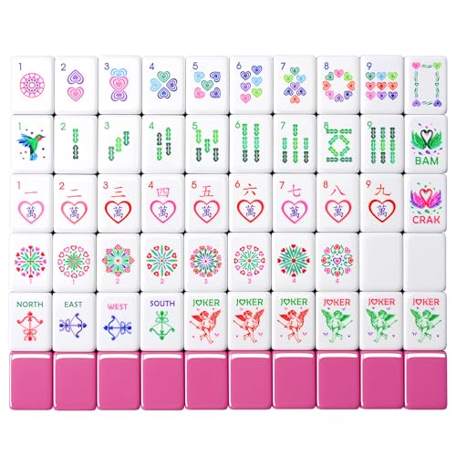 Set de Mahjong americano en forma de corazón