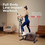 Sunny Health & Fitness Smart Upright Elliptical w/Pulse Sensor Built-in, Indoor Full-Body Cross-Training & Cardio Exercise Machine for Home, Free SunnyFit App Connection, Optional Long Stride Length - Image 2