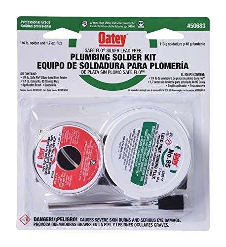 Oatey Safe-Flo 8 oz. Lead-Free Plumbing Solder Kit Silver Bearing 50/50 2 pc.